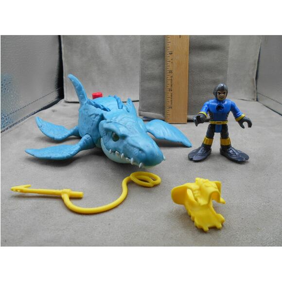 Imaginext Jurassic World 2018 Mosasaurus & Diver Playset Complete - Picture 3 of 9